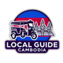 Local Guide Cambodia logo featuring a tuk-tuk, Angkor Wat, and Cambodian flag colors